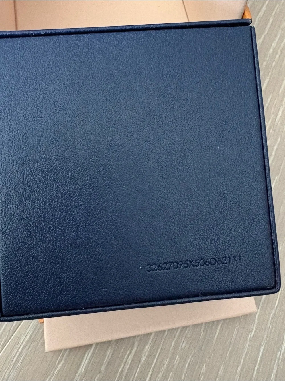 Louis Vuitton Navy Leather Ring Jewelry Box and gift box and tag